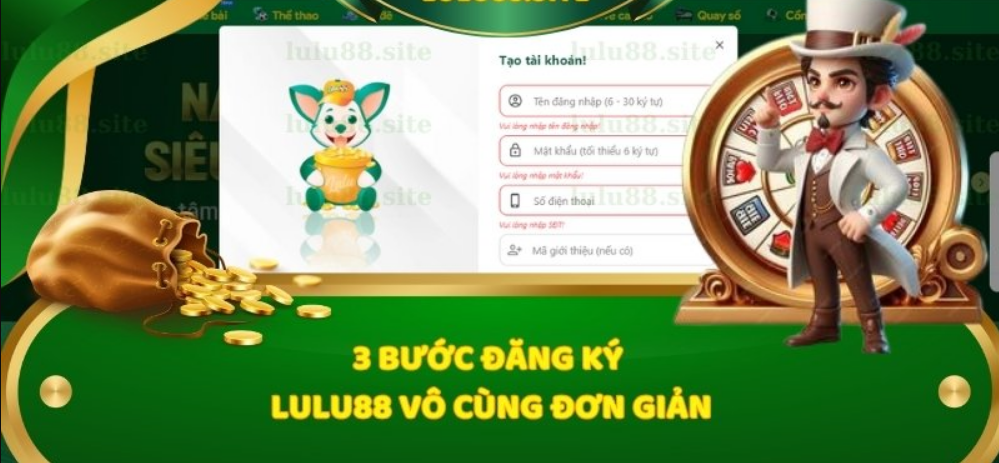 Hướng Dẫn Đăng Ký lulu88 Trong 3 Phút